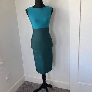 Authentic Herve Leger Colorblock Dress Small
